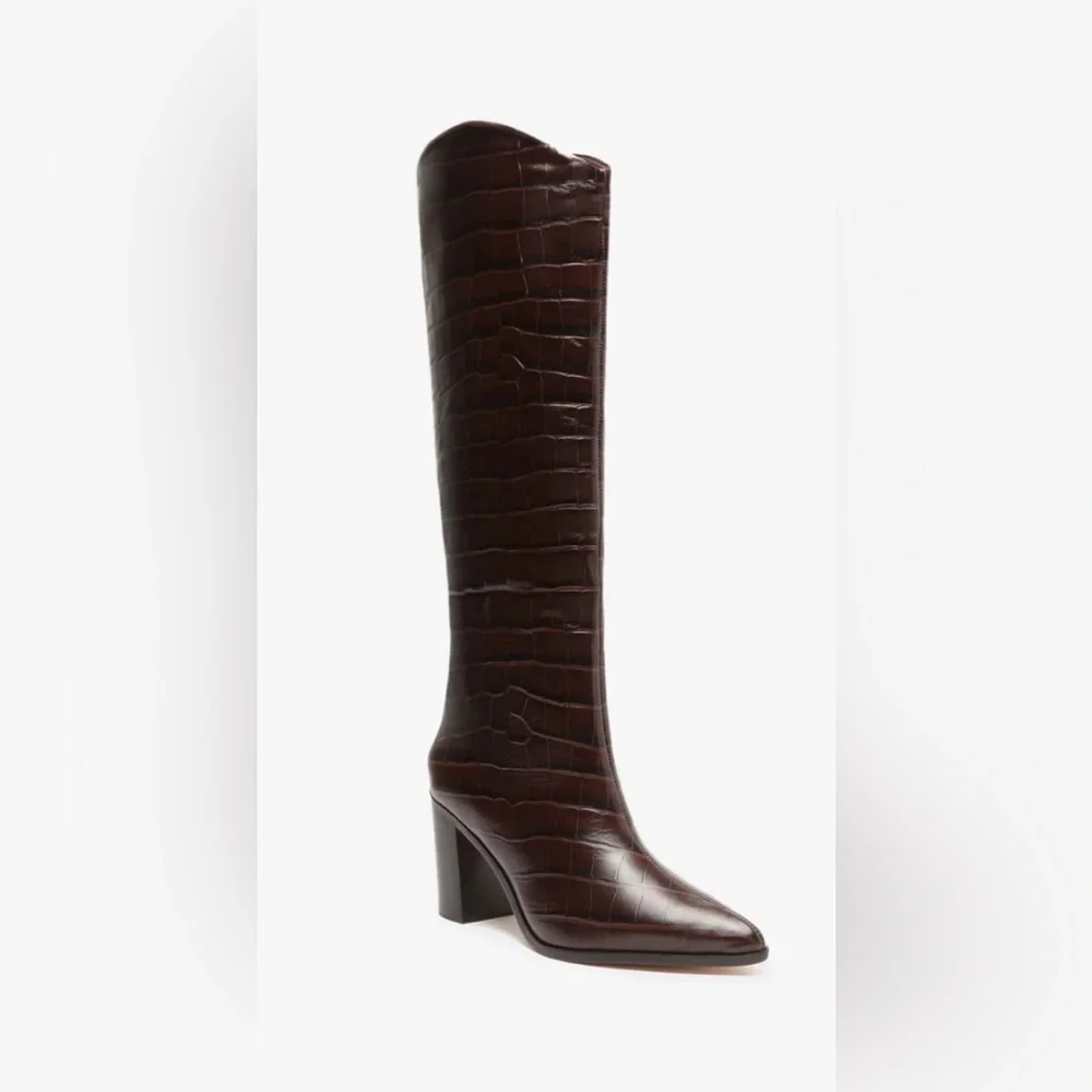 NEW SCHUTZ MARYANA BLOCK BOOT Women’s Size: 10.5B Dark Chocolate